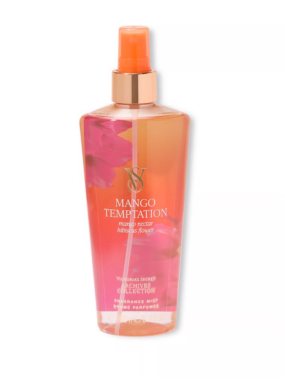 Victoria's Secret Mango Temptation Body Mist — Pink & Orange Gradient Bottle